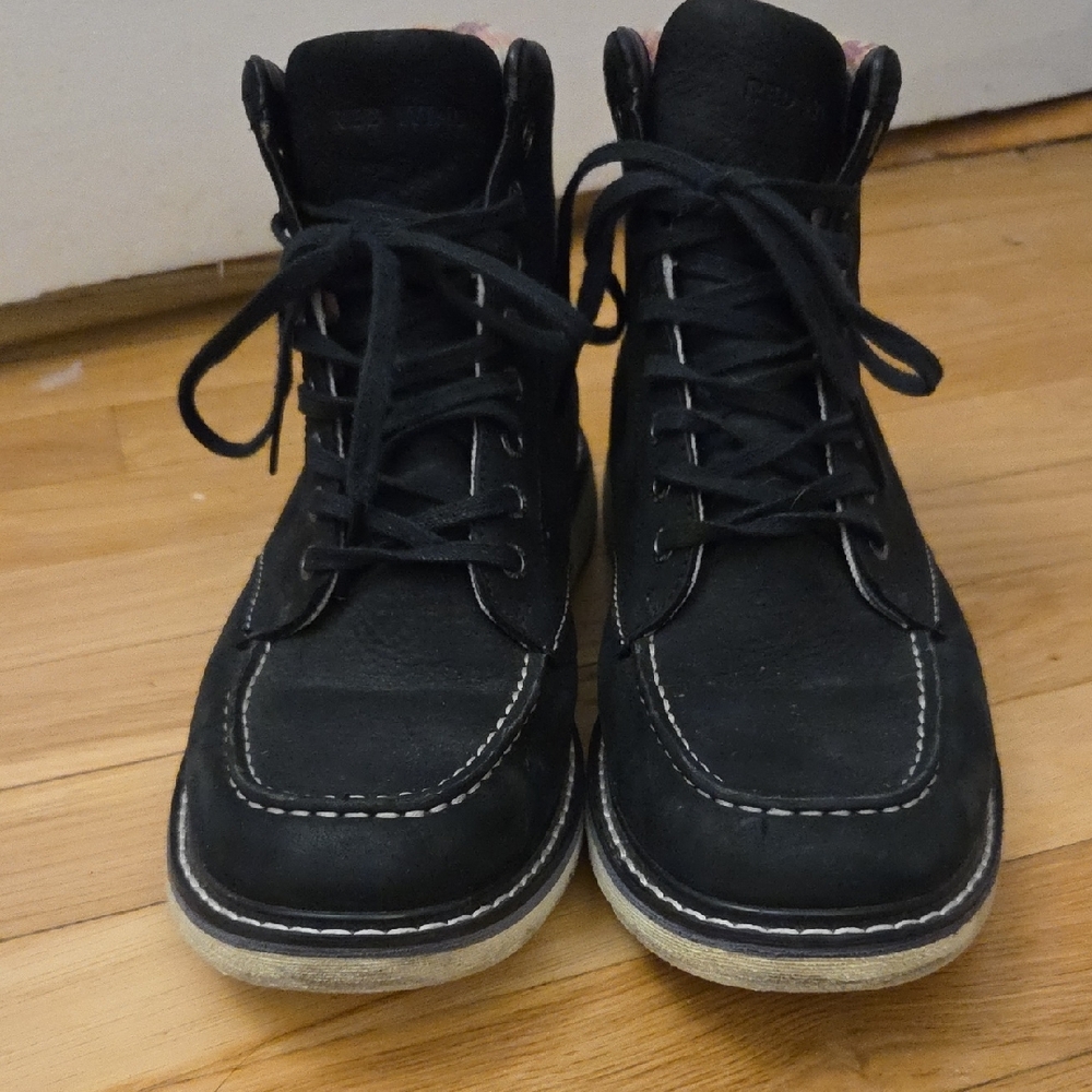 Red Wing Black Leather Womens Boots